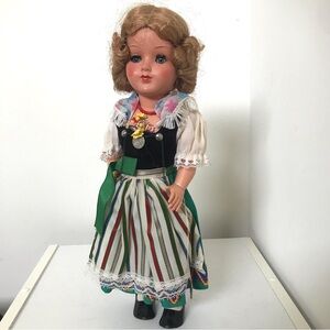 Vintage European Girl Gura Doll in Traditional Folk Dress – 12” Collectible